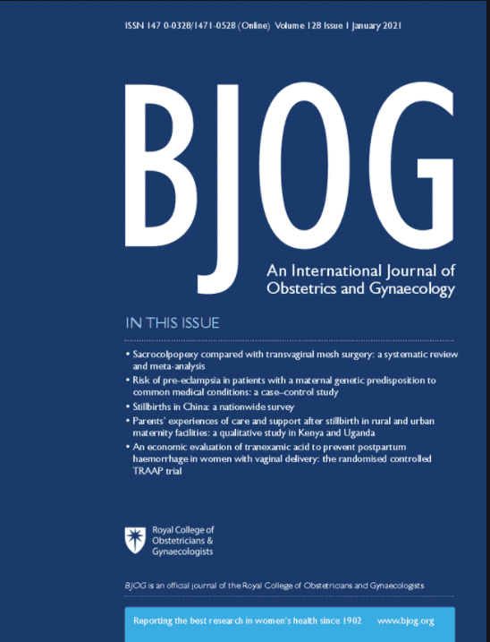 Klinische Studie in einer internationalen Zeitschrift für Geburtshilfe und Gynäkologie (BJOG) veröffentlicht