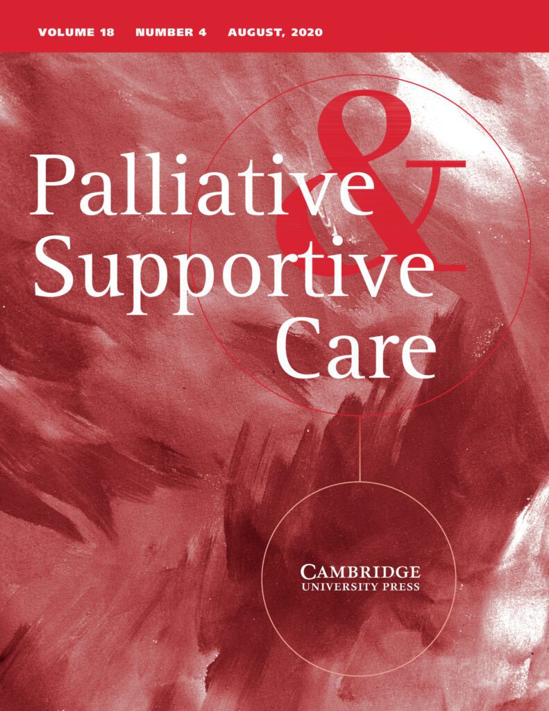 Klinische Studie in der Zeitschrift Palliative and Supportive Care veröffentlicht