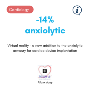 clinical study in cardiology. Addition of a virtual reality headset for the management of cardiac device implantation