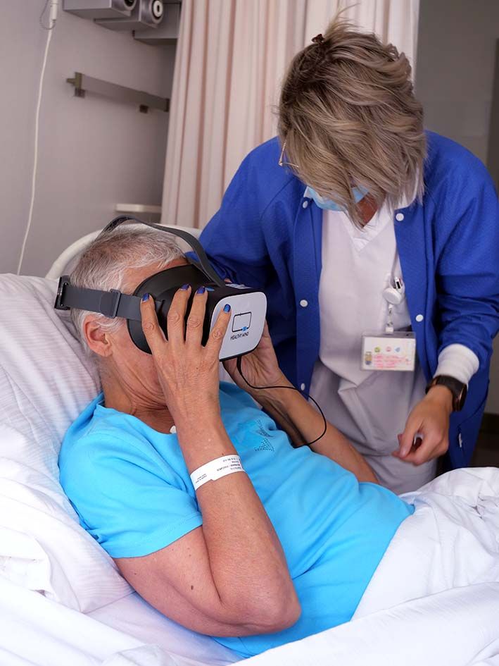Apaiser les douleurs et l'anxiété des patients atteints du cancer grâce aux bienfaits des immersions en réalité virtuelle.